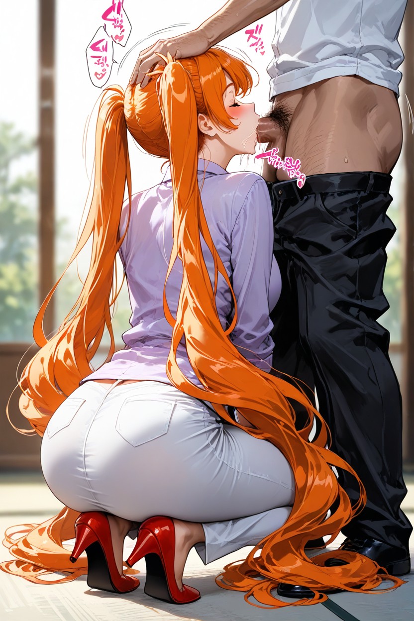 No Crown, Guy Getting Blowjob, Amazing Hair Hentai AI Porn