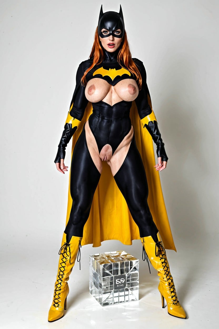 Ginger, High Detail Blue Perky Breasts, Hair Only Coming From Bottom Of Mask AI Porn