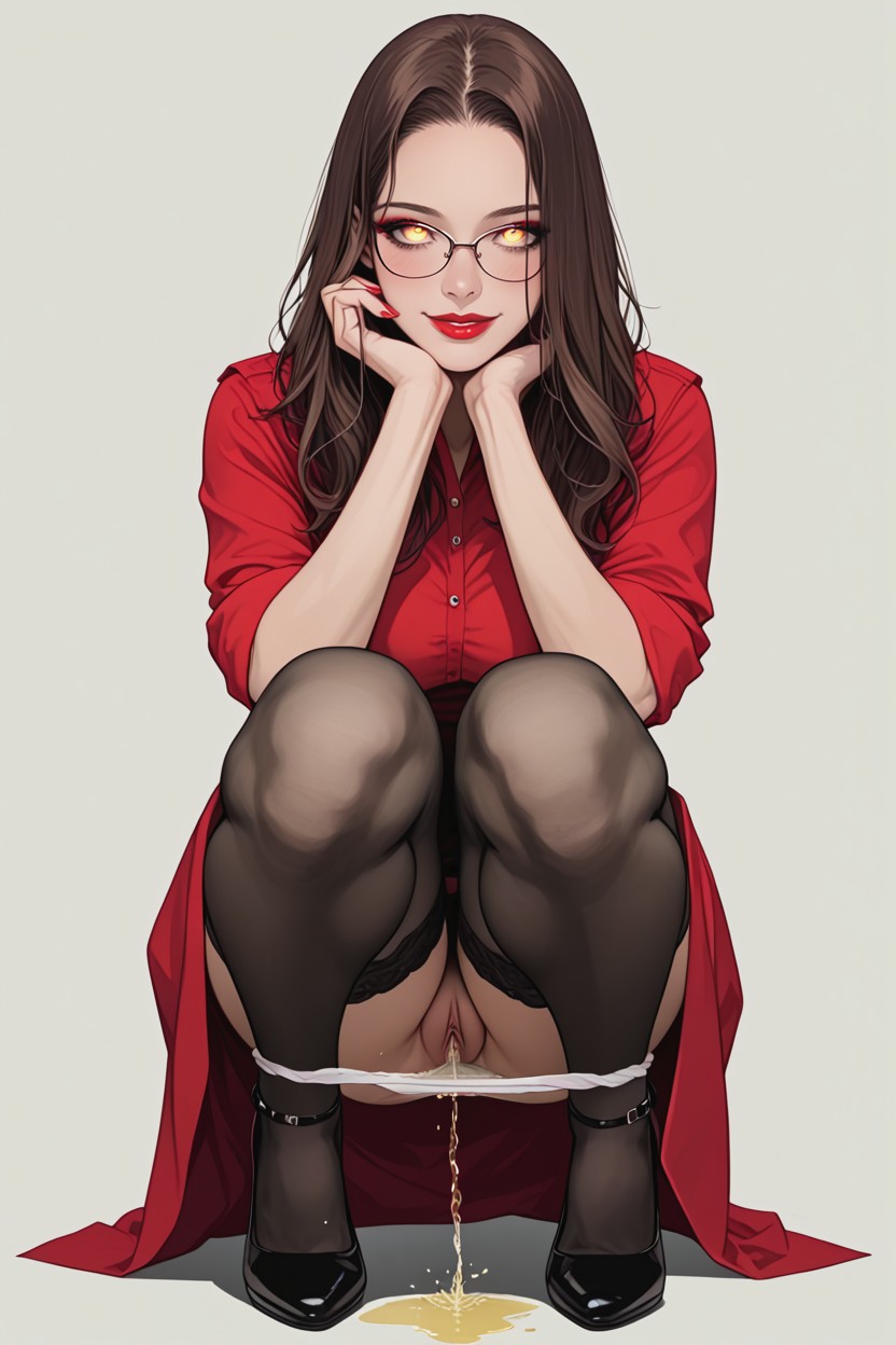 Black Stockings, High Heels, Fully Clothed Hentai AI Porn