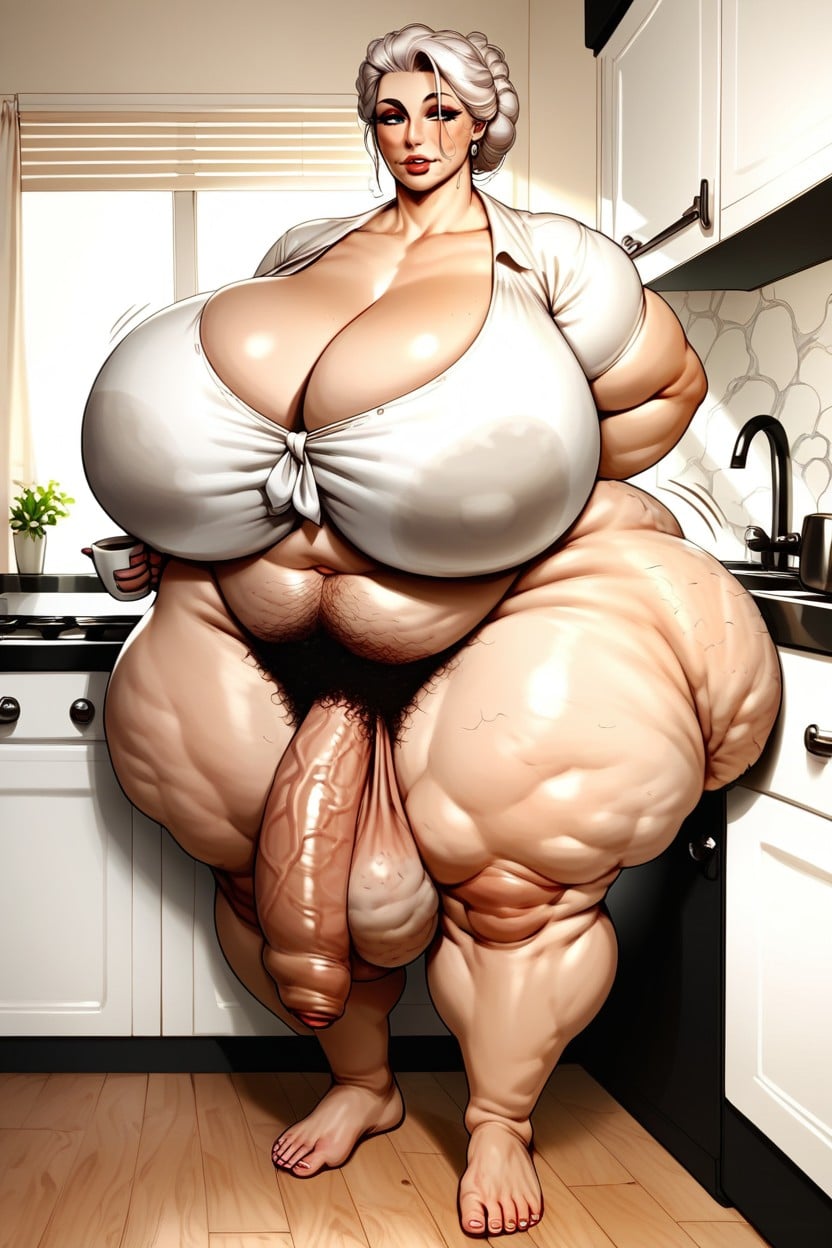 Giant Tall Futanari, Giantness Woman, Hyper Length Legs Hyper Testicals AI Porn