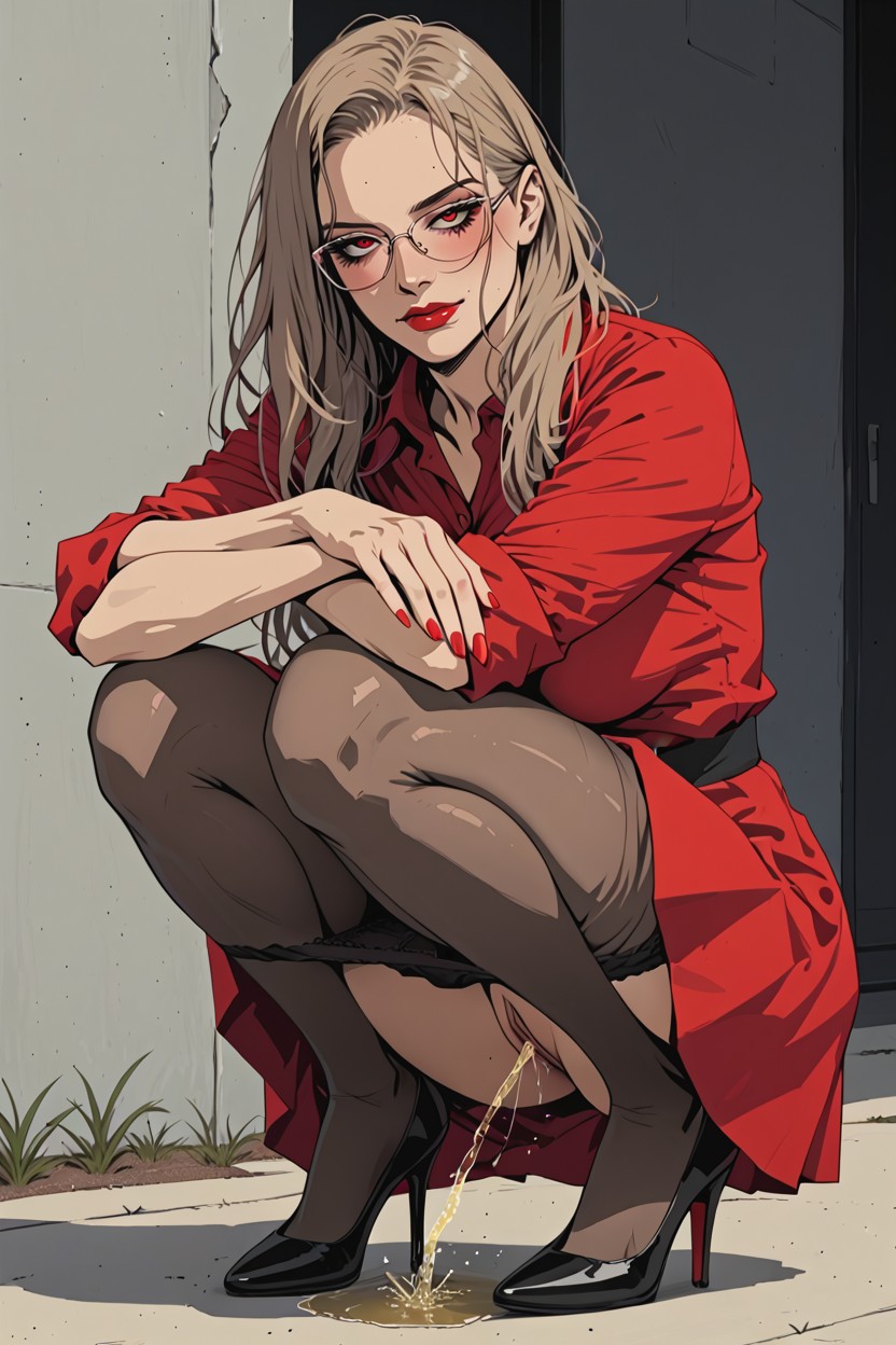 Backyard Near Garbage Bin, 18+, Model Hentai AI Porn