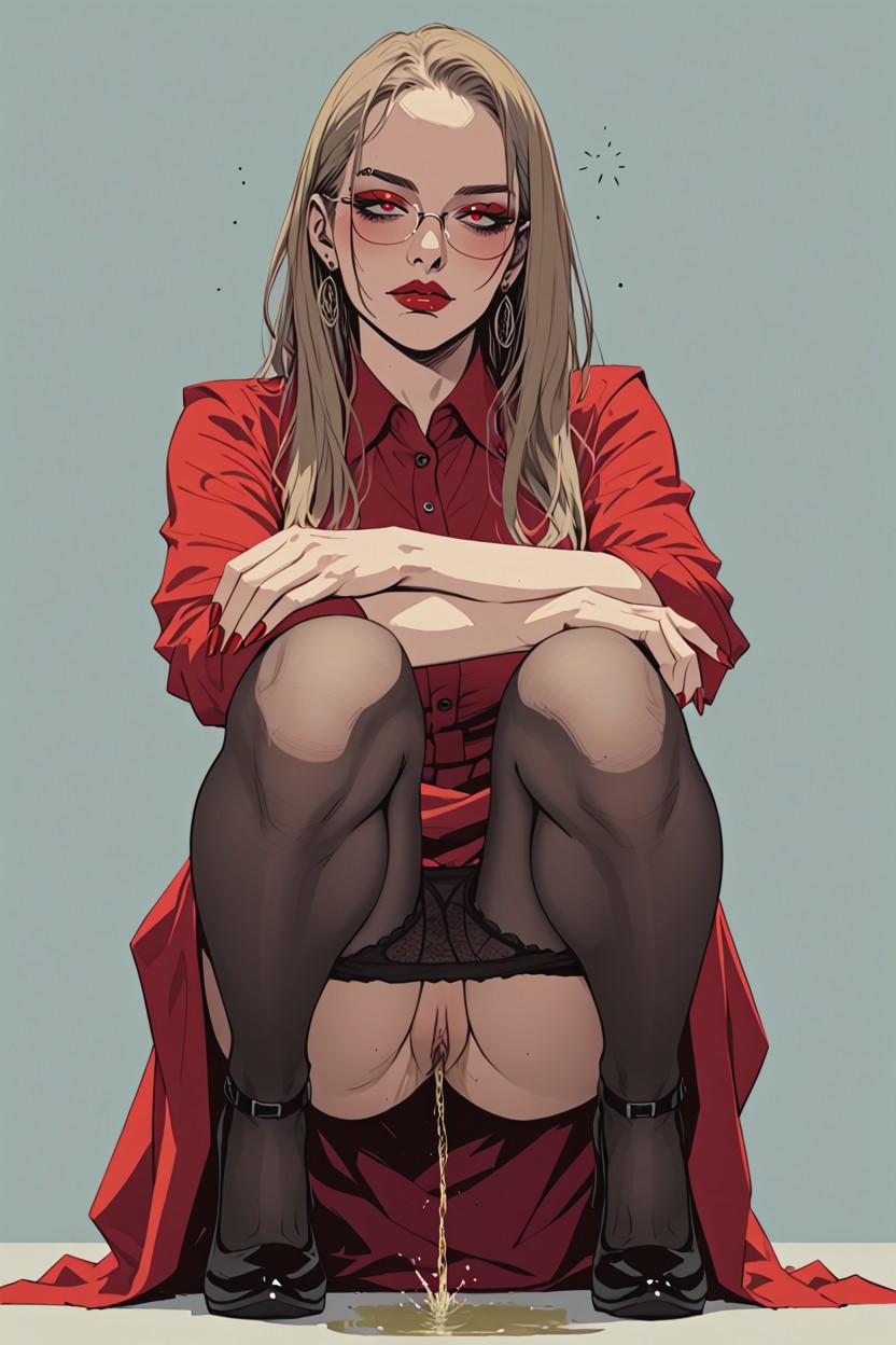 Front View, Tired Face , Bored Hentai AI Porn