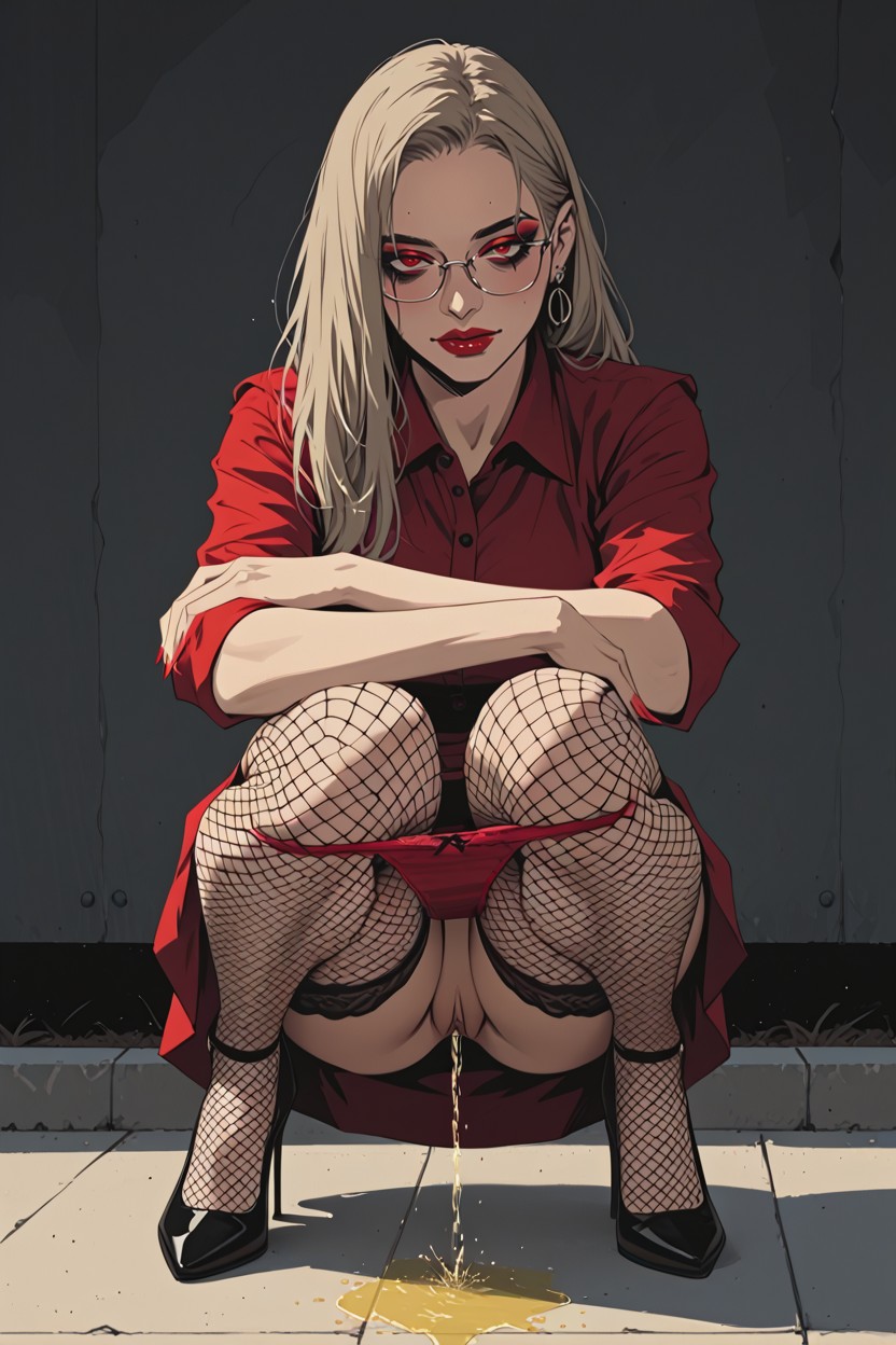 Smokey Eyes, Feets Apart, Sunny Day Hentai AI Porn