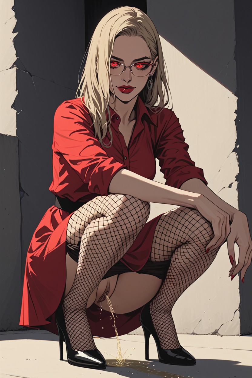 Fully Clothed, Secuctive Smile, Peeing Hentai AI Porn