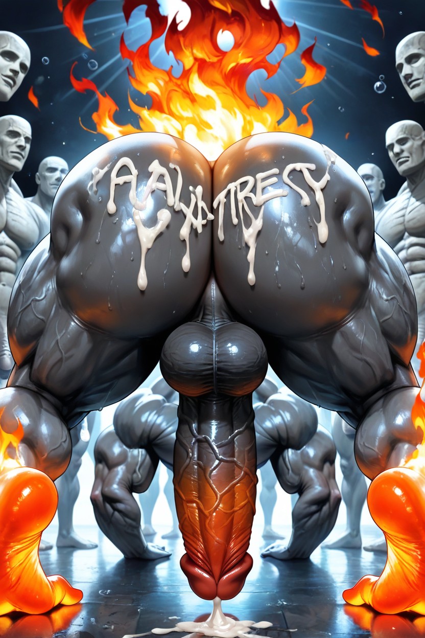 God Physique, Cum Mixing With Clay On Skin And Sculpture, Heterochromia Eyes AI Gay Porn