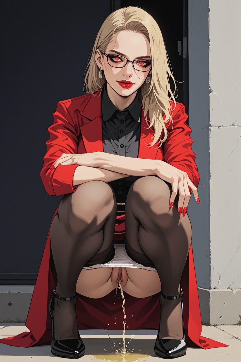 Extremely Beautiful, Peeing Outdoor In Secluded Pace, Highlited Hem Hentai AI Porn