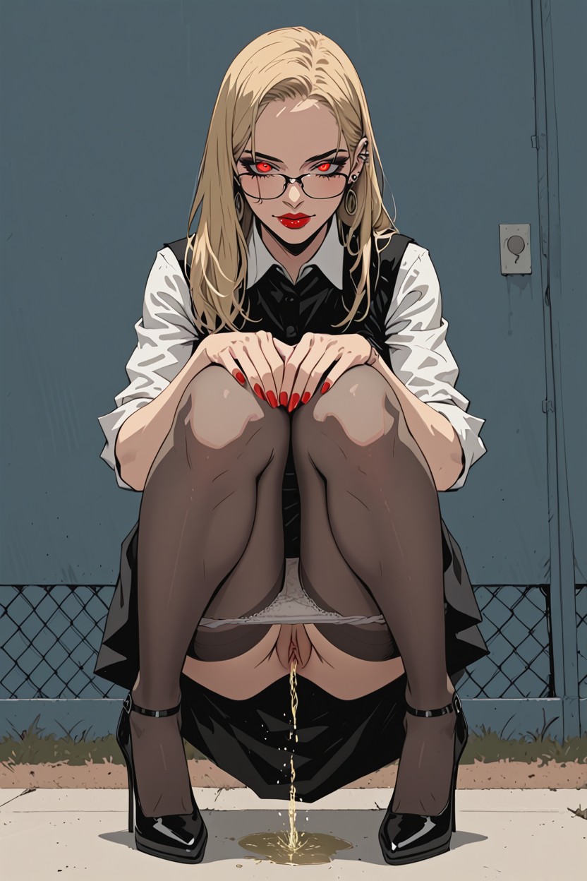 Red Nails, Sunny Day, Cheveux Blond Porno IA Hentai