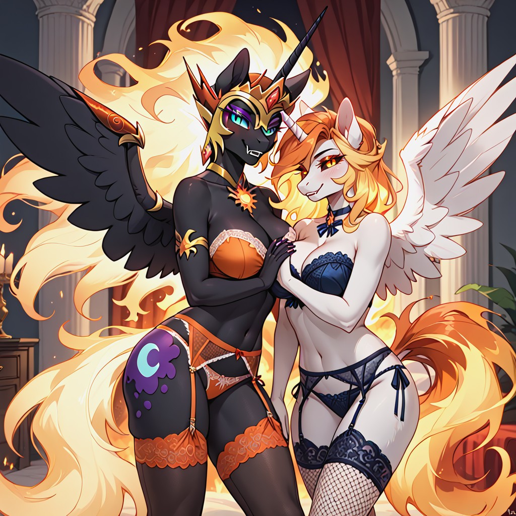 Half Closed Eyes, Fangs, Cutiemark Furry AI Porn