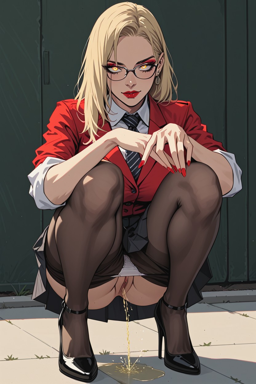 Smoky Eyes, Front View, Eye Contact Hentai AI Porn