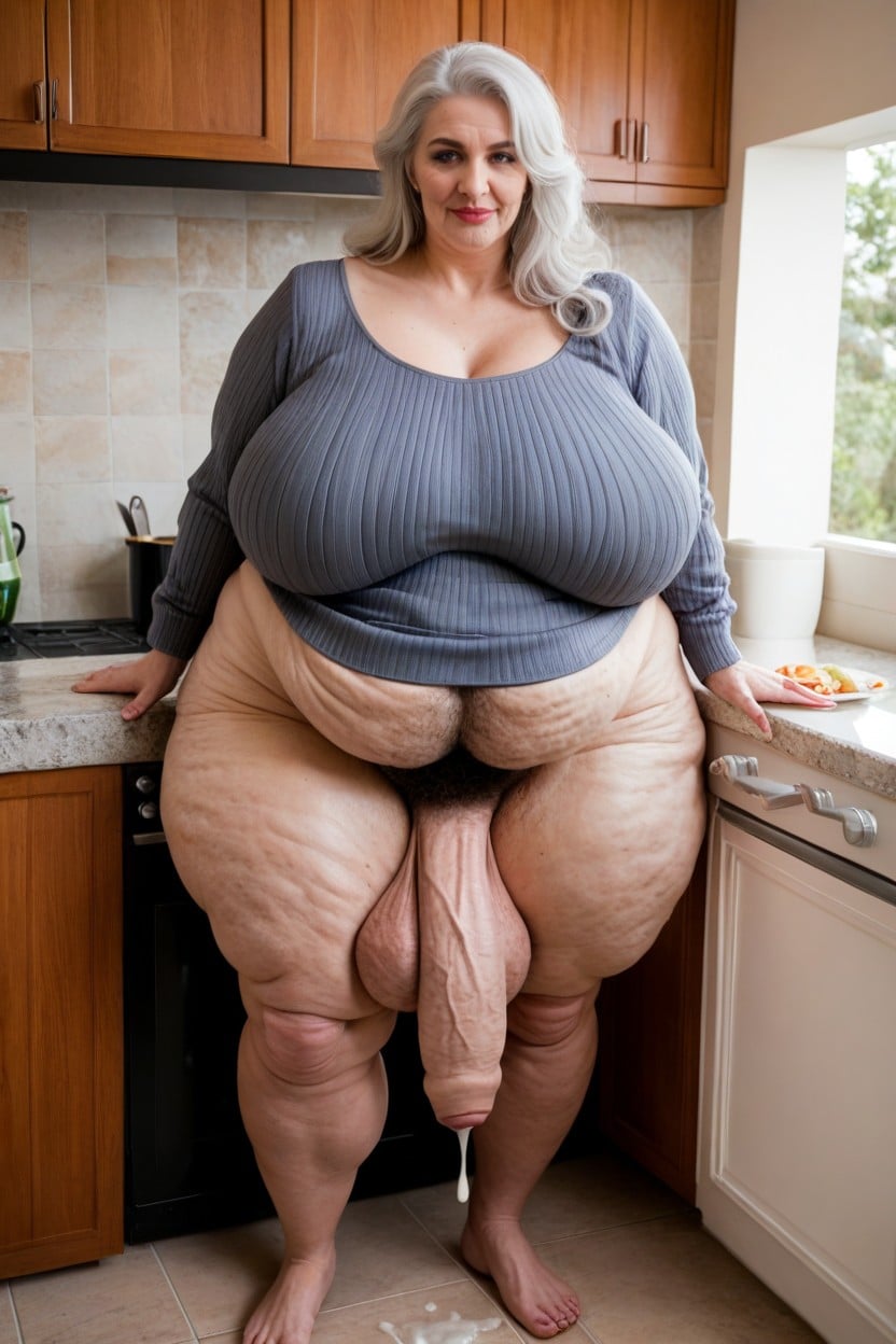 Large Hips, Extremely Large Ass, Obese AI Porn