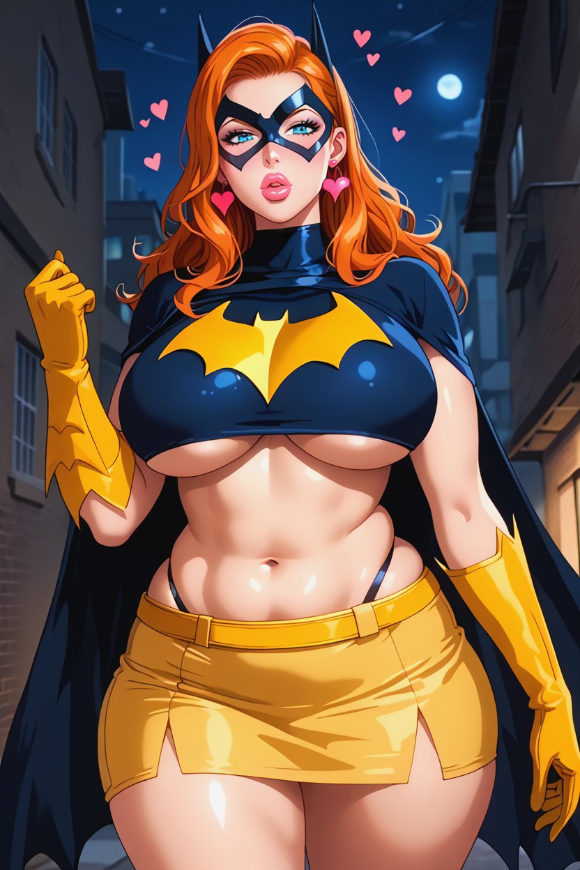 Large Breast, Yellow Skirt, Love Hearts AI Porn