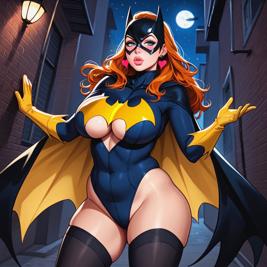 Blushed_face, Love Hearts, Batgirl Mask AI Porn
