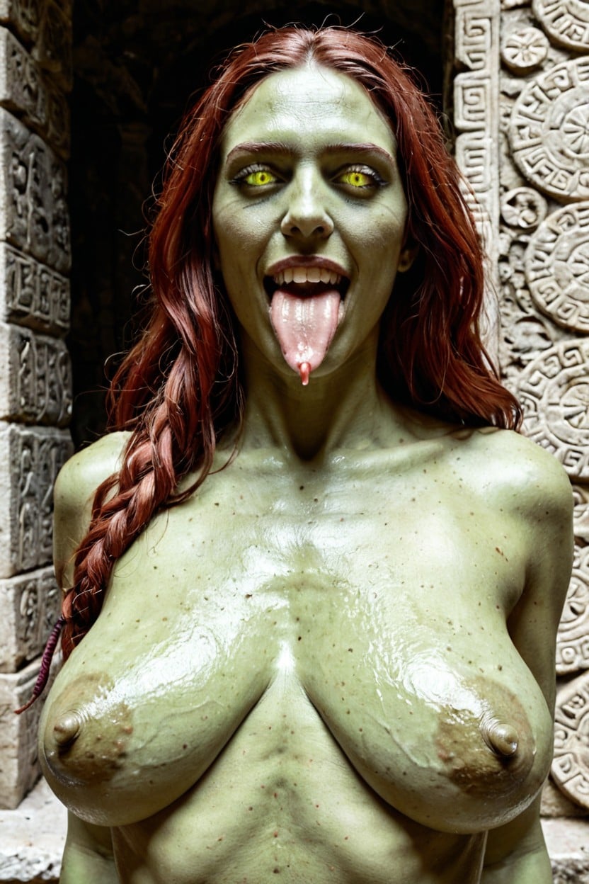 Skinny, Her Hair Is Made Of, Beautiful Face AI Porn