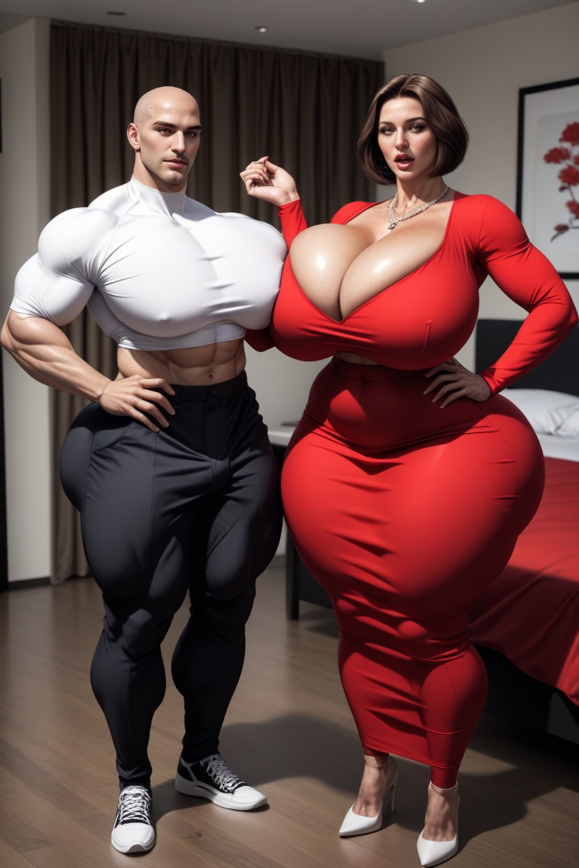 Crop Top, Full Body, Voluptuous AI Porn