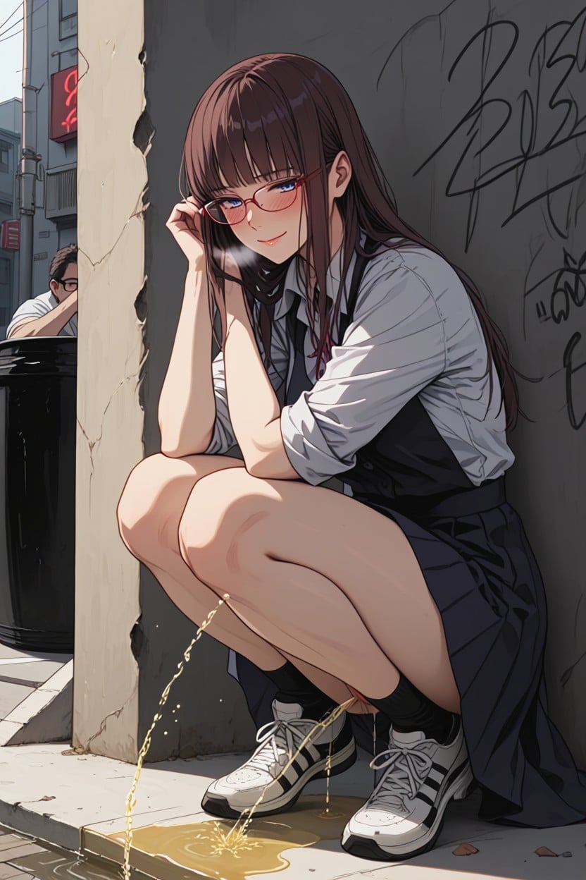 Top And Long Skirt, 20+, Smooth Hair Texture Hentai IA