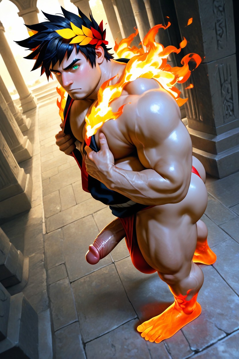 Wearing His Outfit, Front View, Side View AI Gay Porn