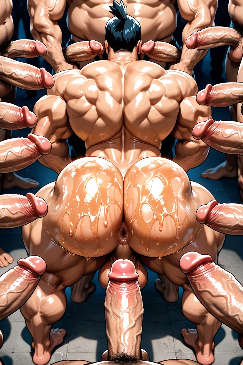 Hyper Large Ass, Thick Body, Hyper Wide Hips AI Gay Porn