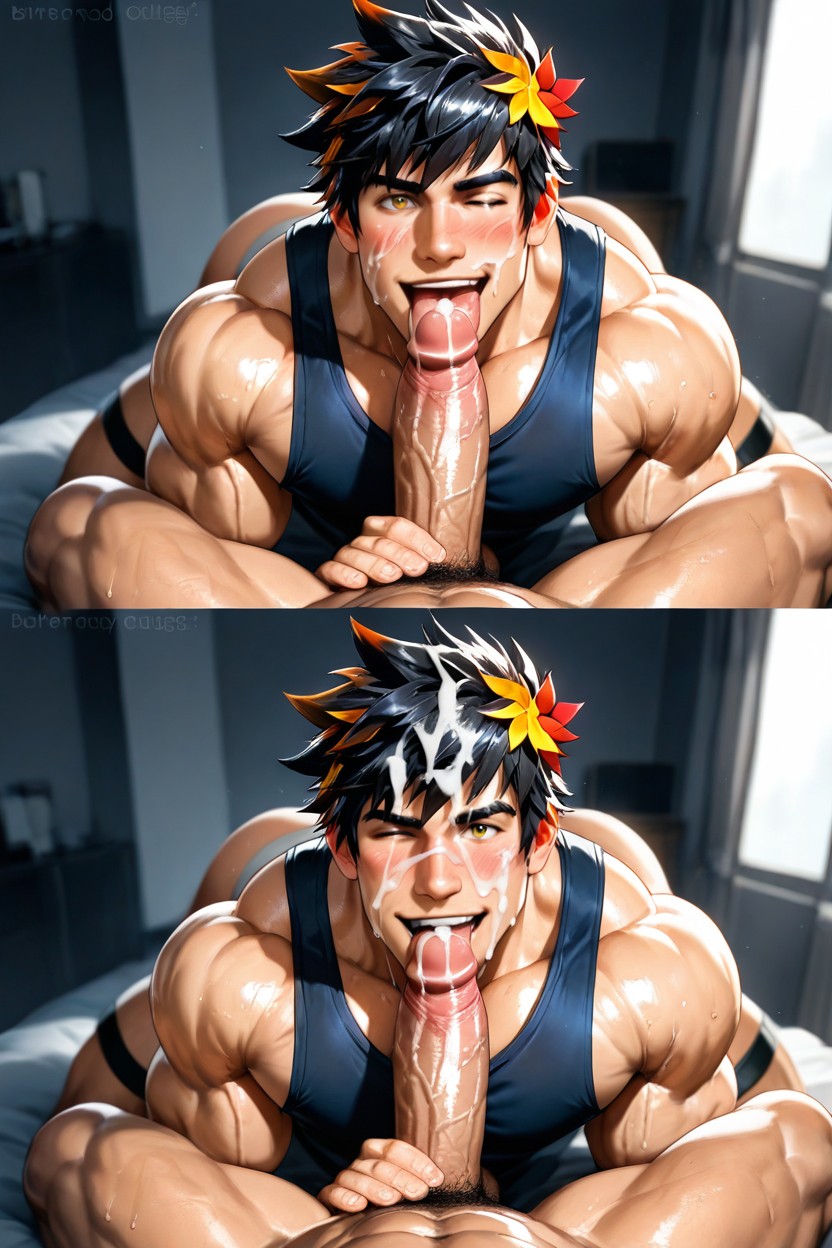Golden Eyes, 18+, Bara Manga AI Gay Porn