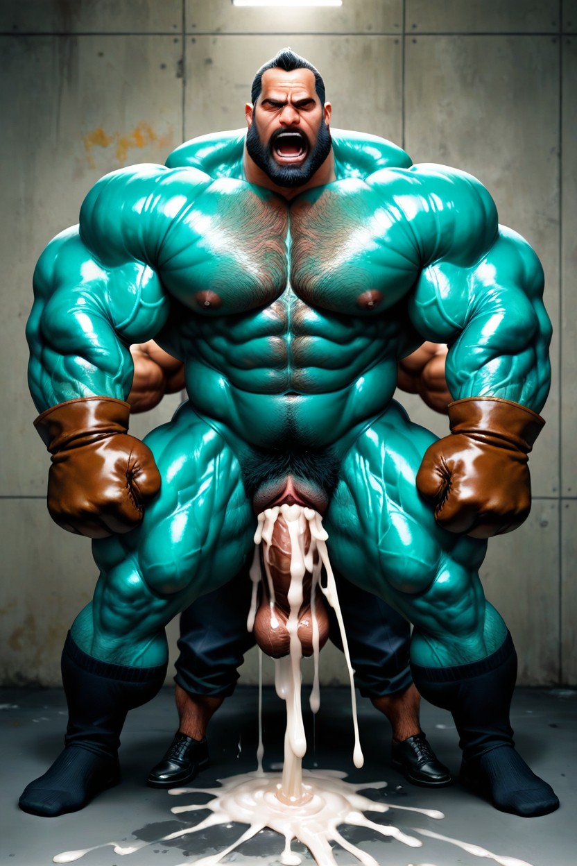 Bearded Plumber Wearing Plumber Pants, Paw Gloves, Bearded Plumber Wearing Black Socks AI Gay Porn