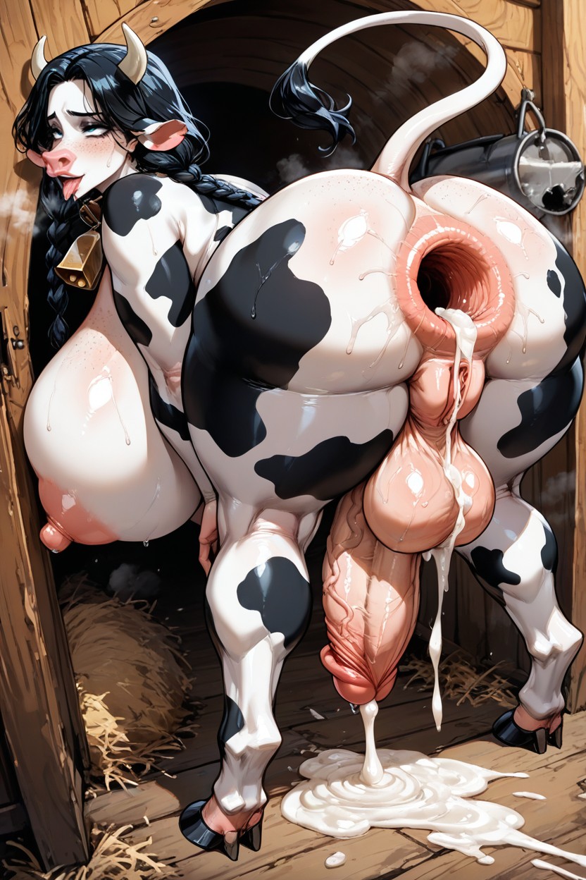 Anus, Cowbell Around Neck, Swollen Anus AI Porn