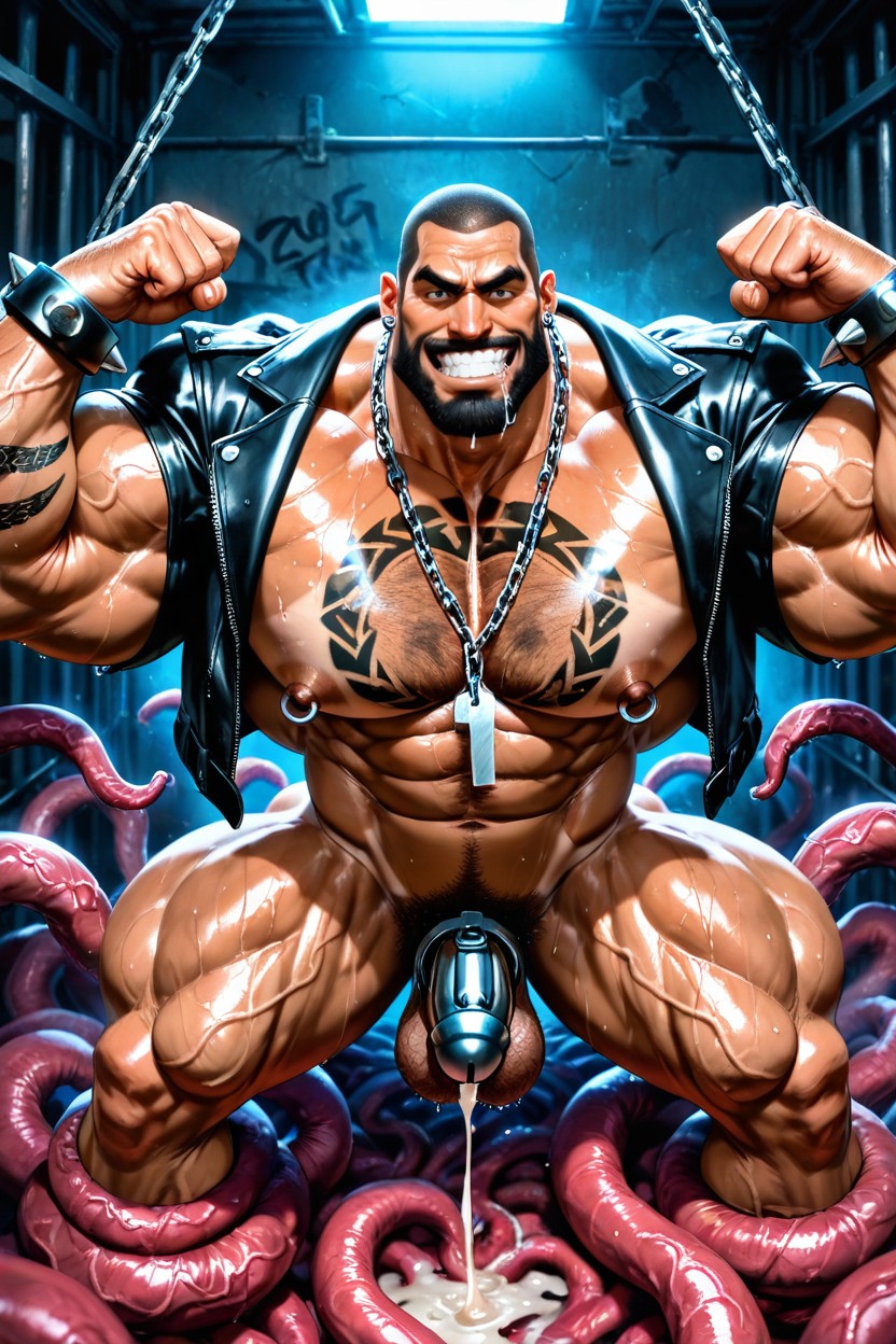Big Necklaces, Oily Skin, Hairy Balls AI Gay Porn