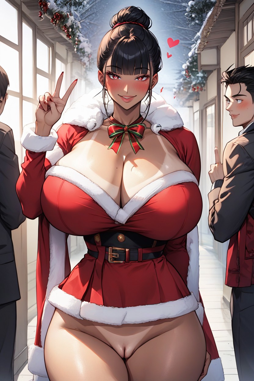 Sexy Big Ass, Beautiful Japanese Woman, V Sign With One Hand AI Porn