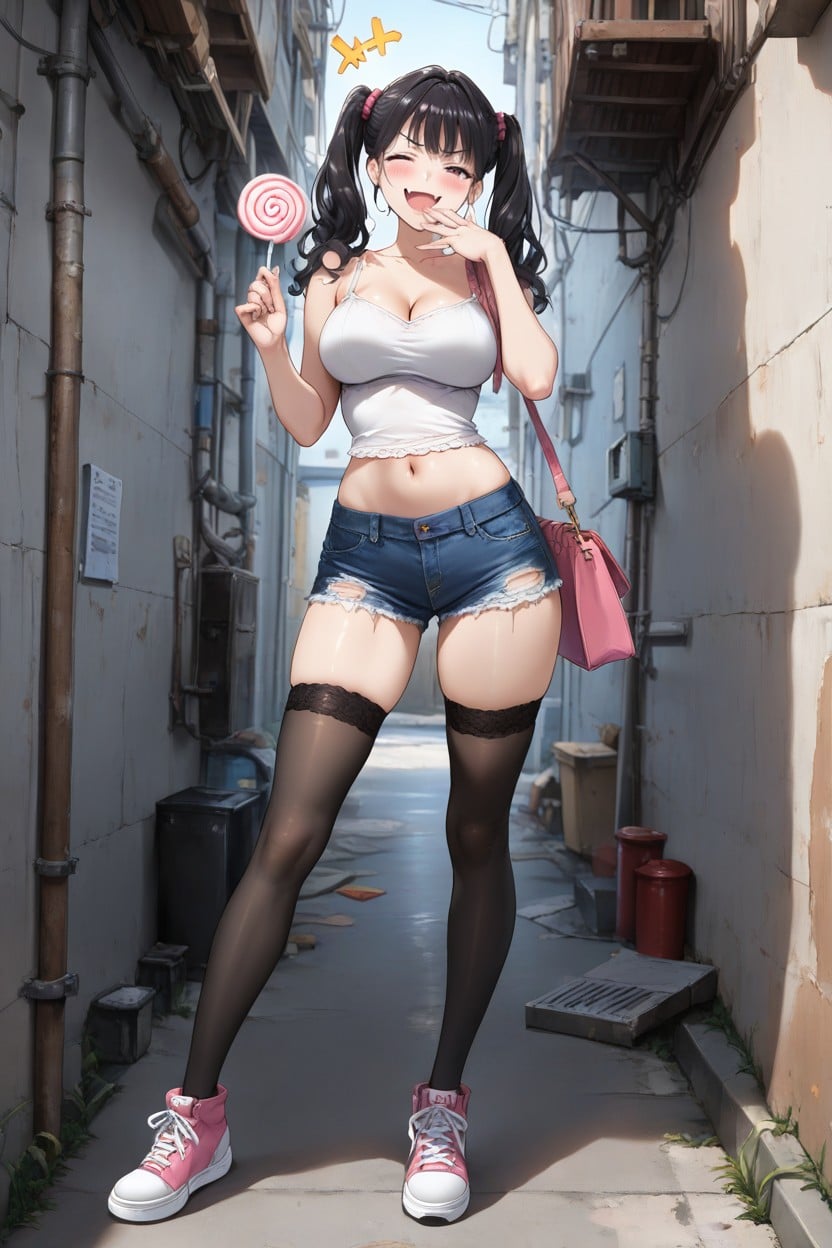 Full Body, Fang, Thigh High Socks AI Porn