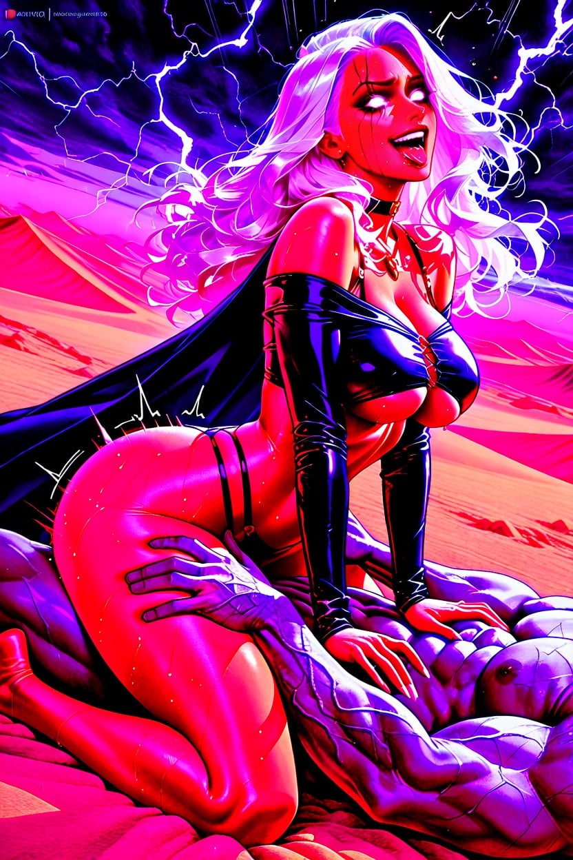 Huge Ass, Medium Breast, Black Cape Hentai AI Porn