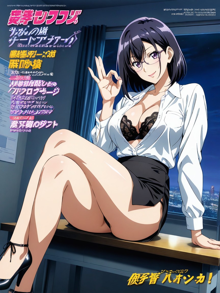 Perfect Hands Fingers And Feet, Anime Woman, Night AI Porn
