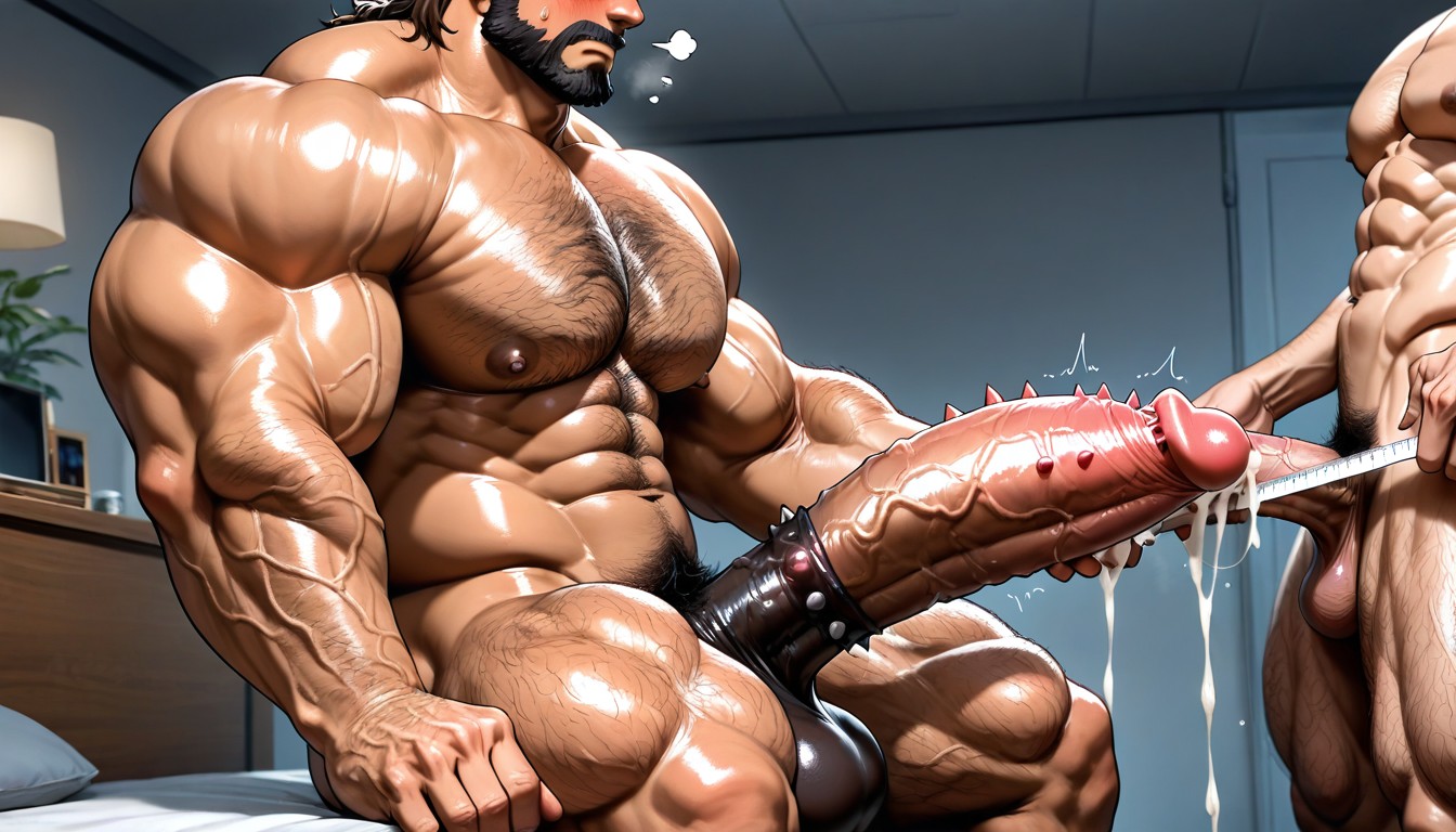 Tan Skin, Looking At Cock, Messy Black Hair AI Gay Porn