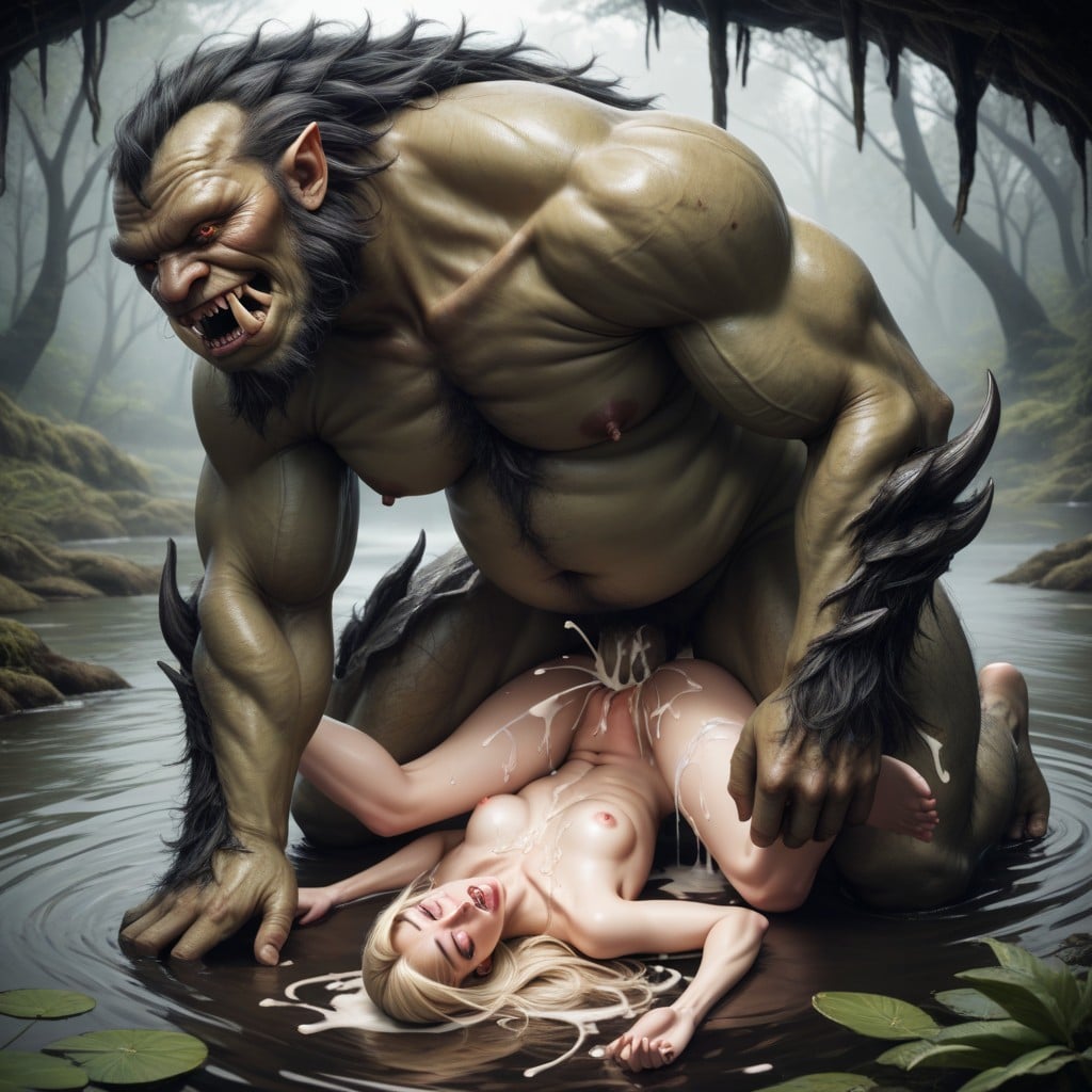 Missionary (3rd Person), Drenched In Cum, Giant Monster Over Meters Tall AI Porn