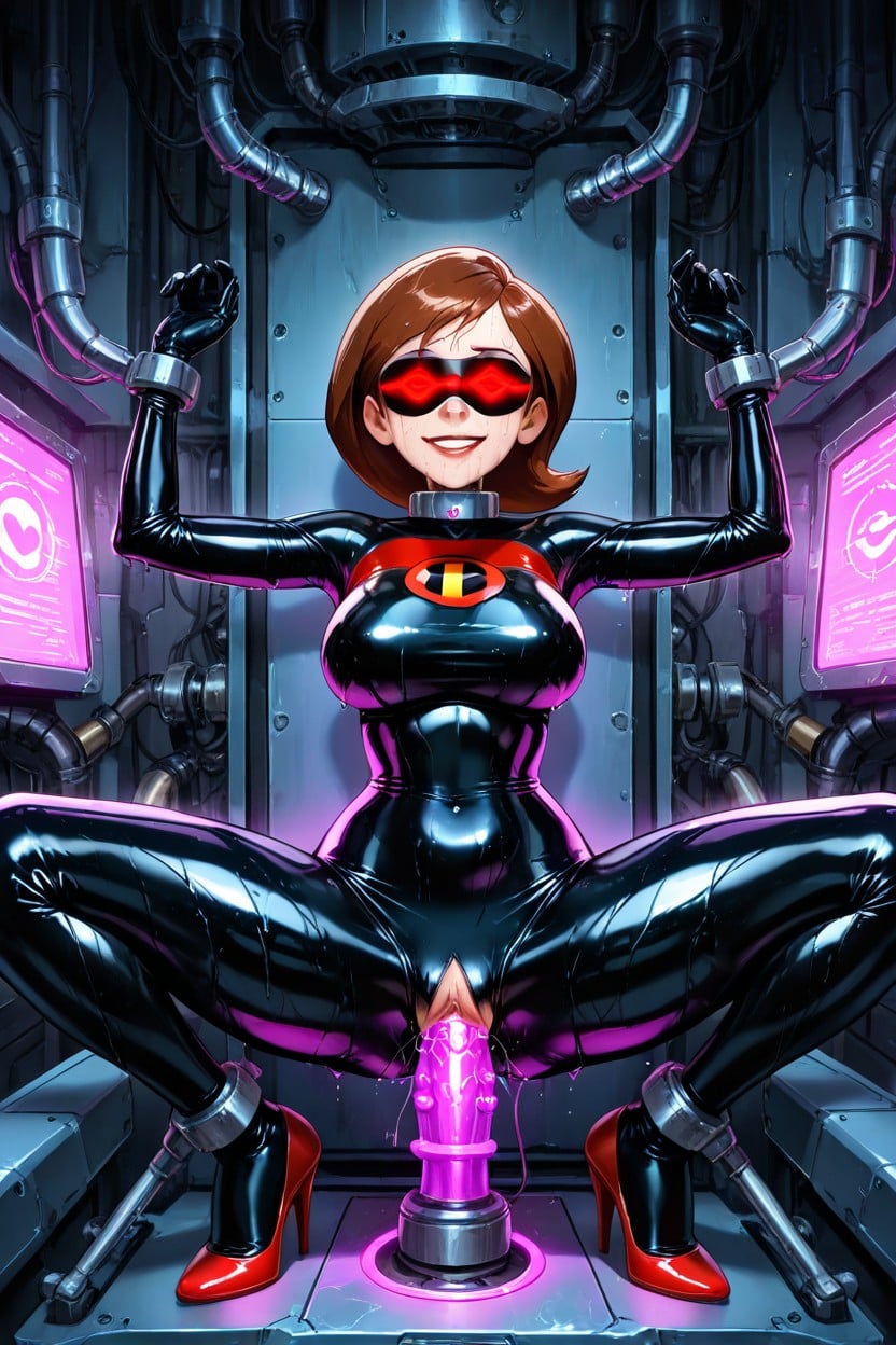 Brainwash Machine, Straight-on View, Model Hentai AI Porn