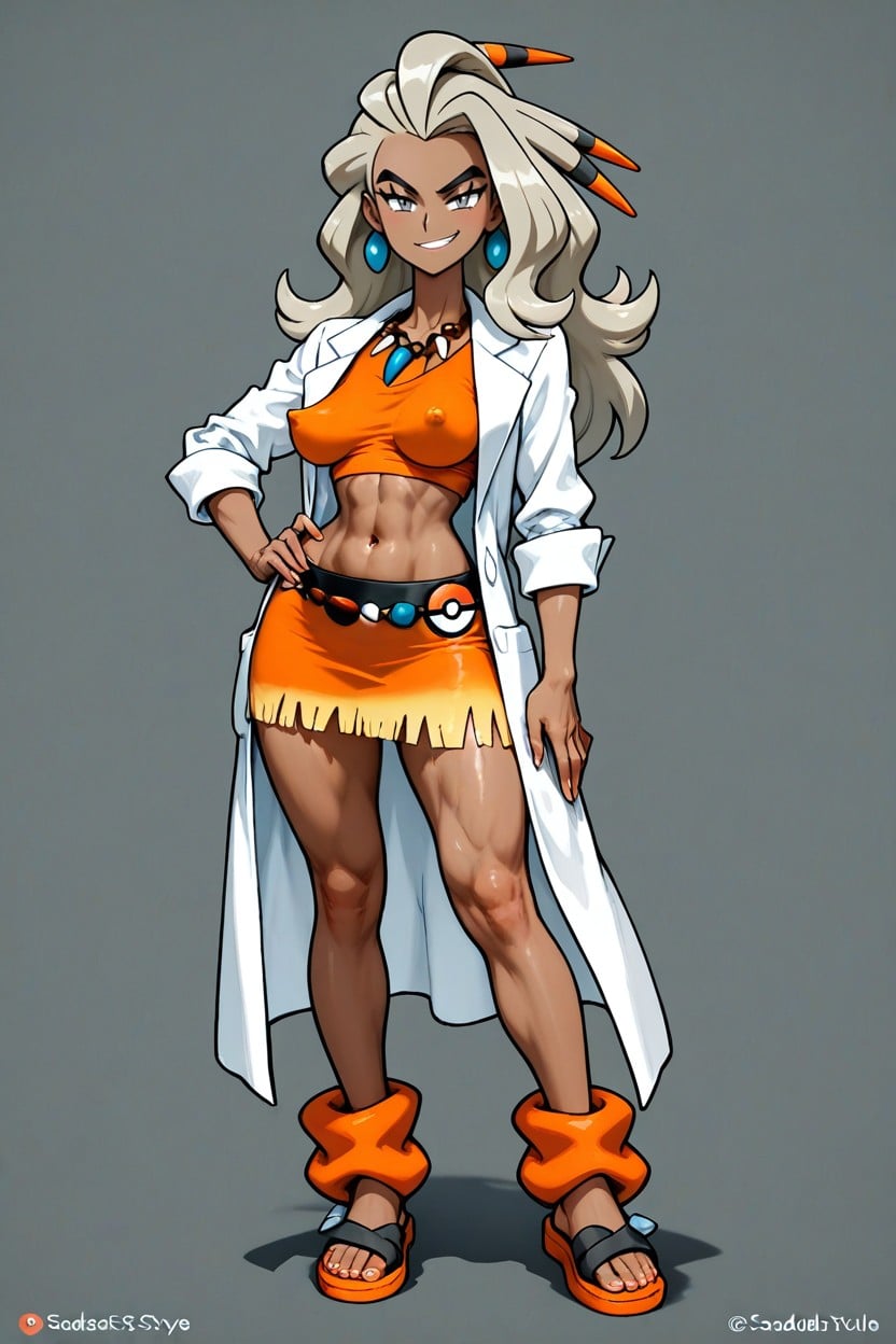 Cute, Pale Blonde Hair, Professor Sada Hentai AI Porn