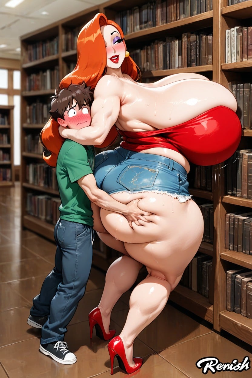 Man Is More Taller Than Woman, Eyes Open, Perfect Face Hentai AI Porn