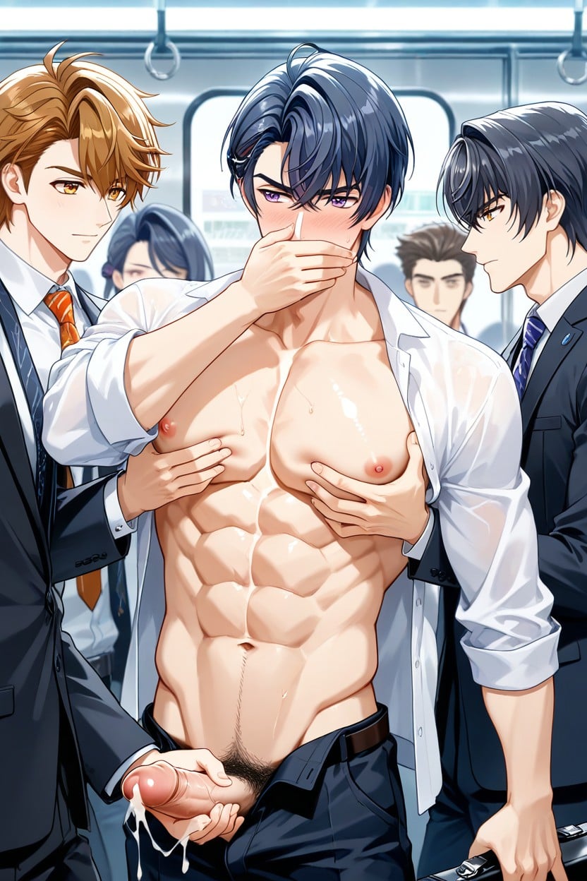 Grabbed From Behind, Embarrassed, Business Suit AI Gay Porn