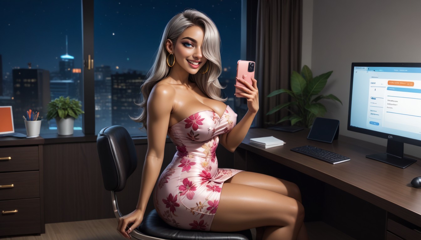 Massive Ass, Long Length, Blue Eyes AI Porn