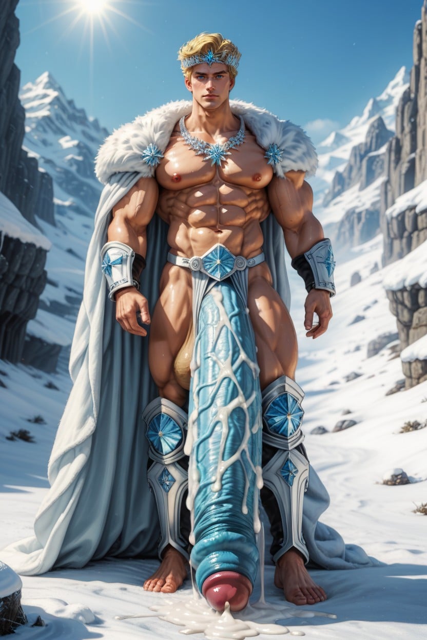 Anatomically Correct, Icy Shin Guards, Sweaty AI Gay Porn