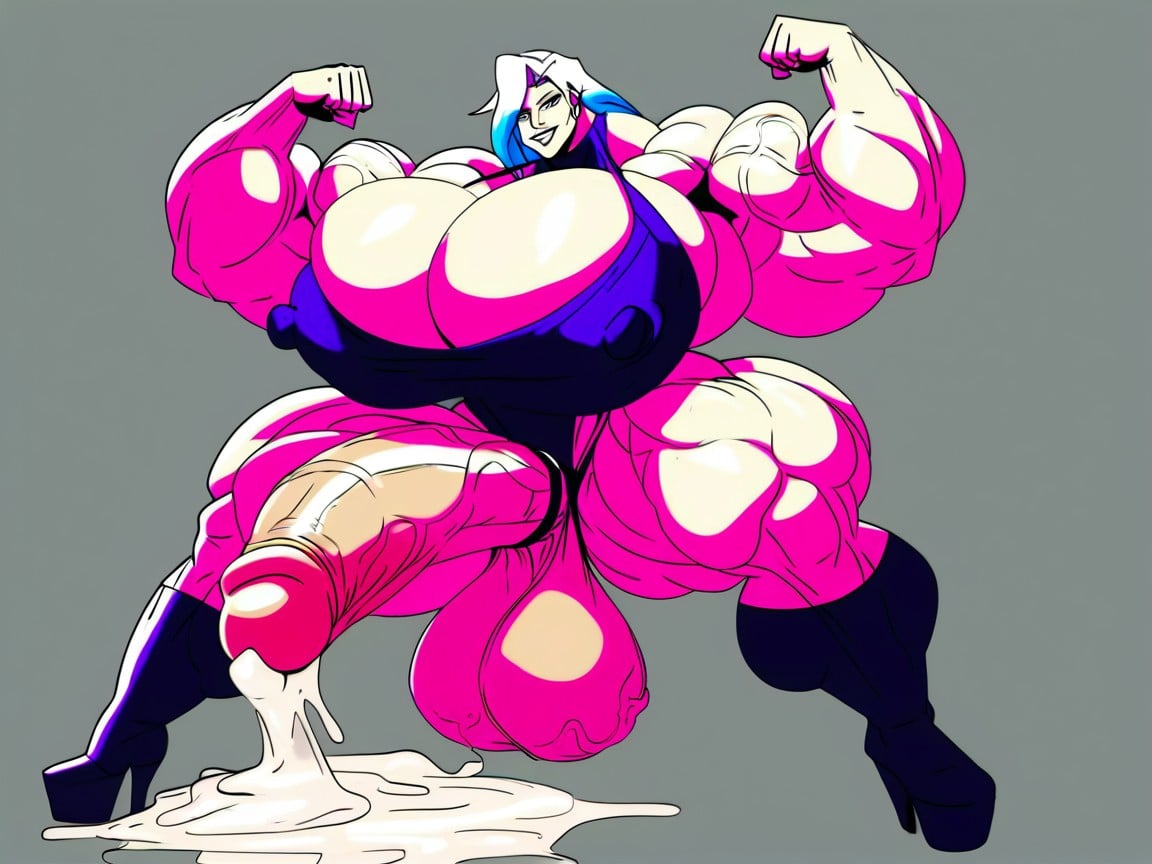 Ass Bigger Than Torso, Hyper Big Muscles, Futa Is Always Bigger Shemale AI Porn