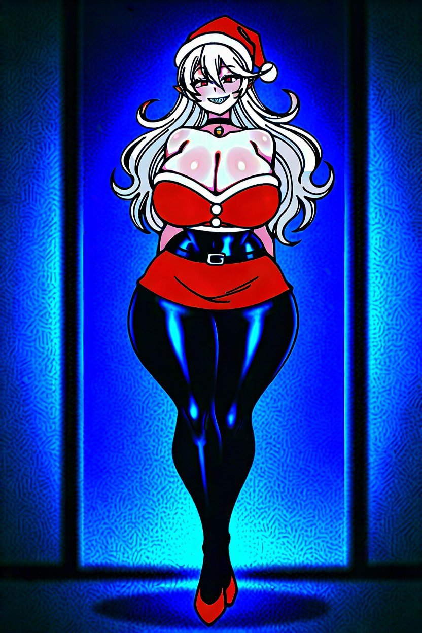 Sharp Teeth, Full Body, Christmas Top Hentai AI Porn