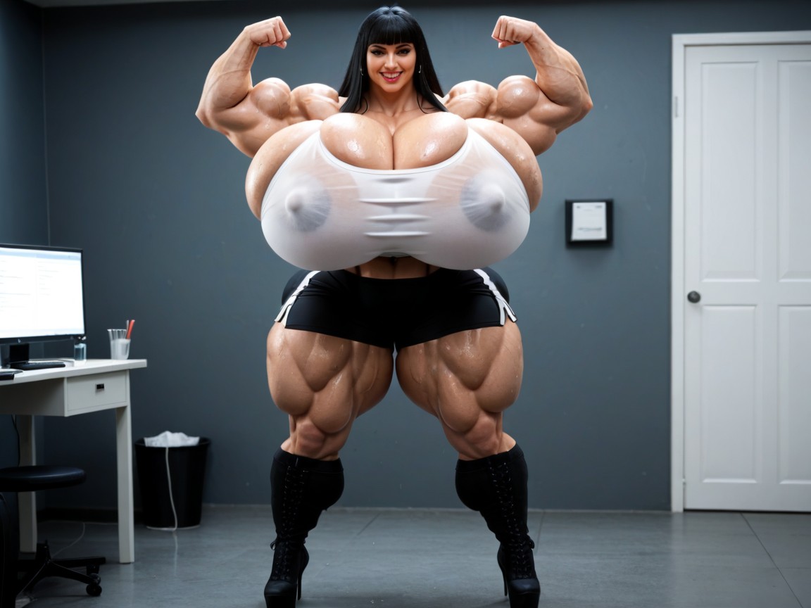 Ass Bigger Than Torso, Flexing, Thicc Thighs AI Porn