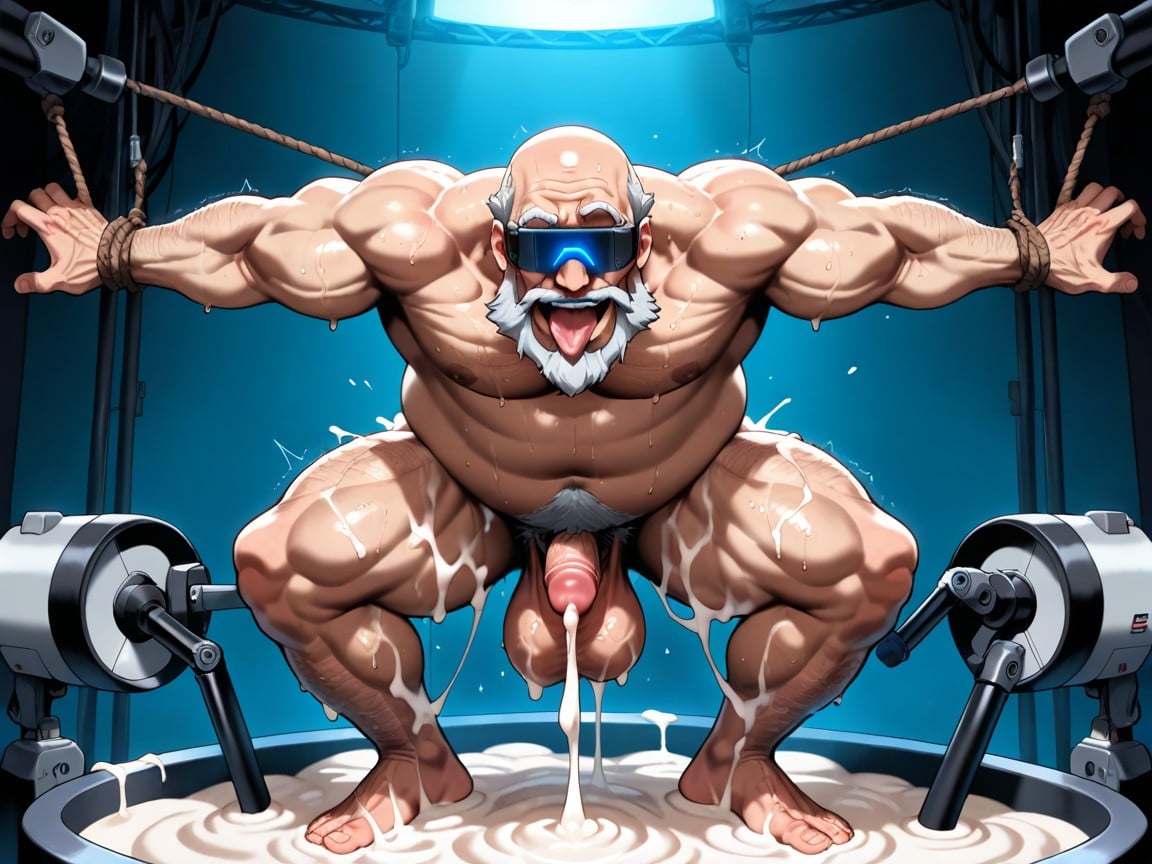 Hanging Oldman, And He Was Breathing Heavily, Fucking Machine AI Gay Porn