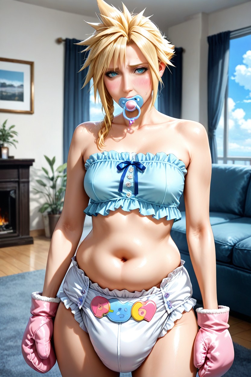 Puffy Lips, Adultdiaper, Blonde AI Porn