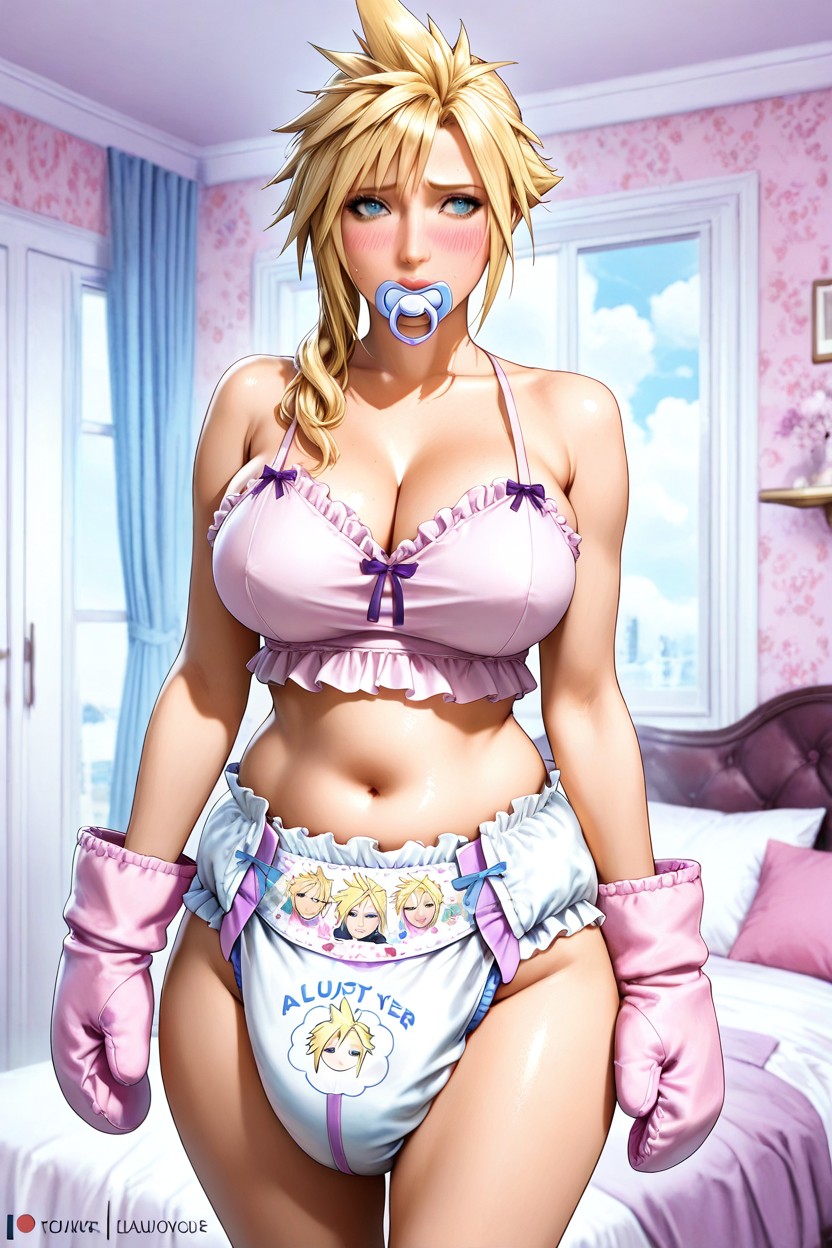 Skinny, Adultdiaper, Female Cloud Strife AI Porn