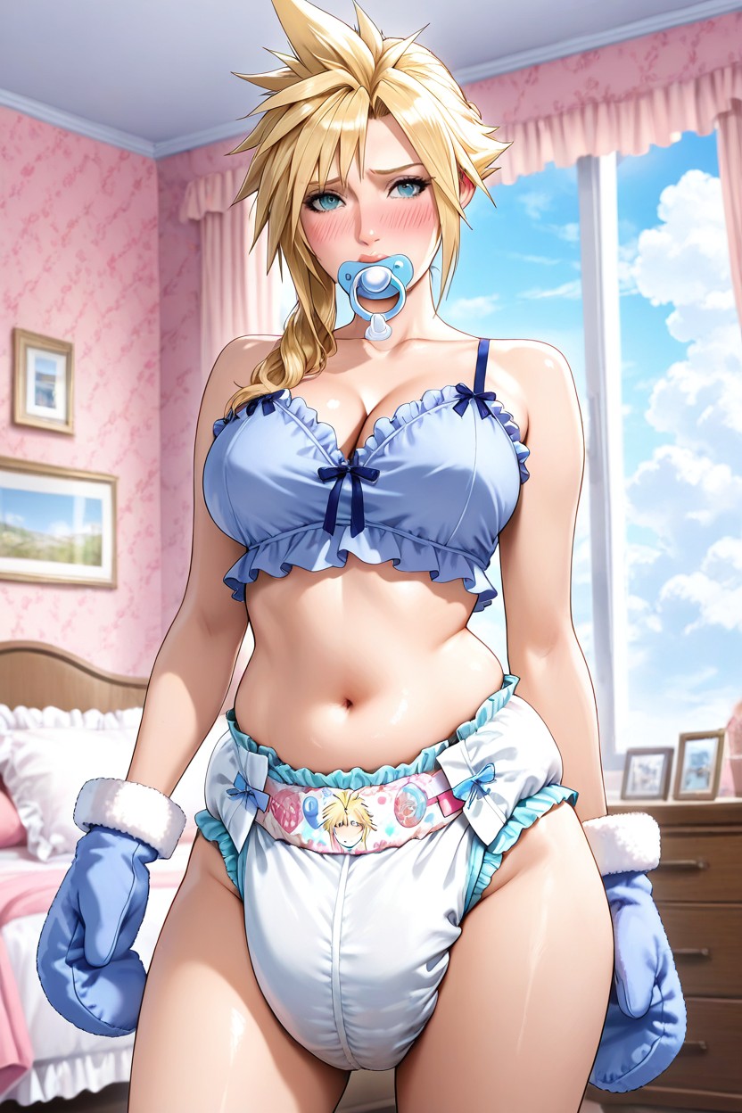 Blushing, Adultdiaper, Puffy Lips AI Porn