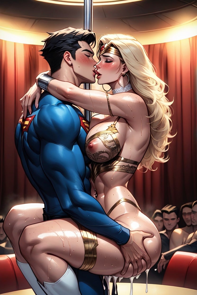 Thigh Gap, Wet Shiny Skin, Toned Stomach AI Porn