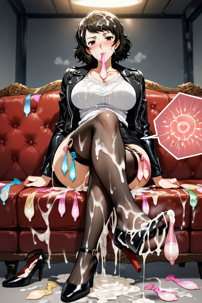 Semen On High Heels, Cum On Face, Covered By Cum Hentai AI Porn