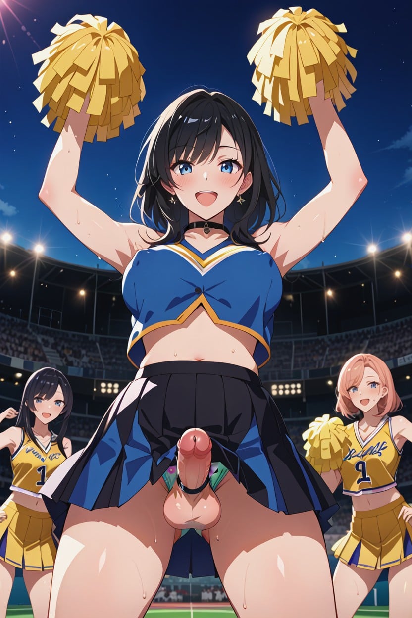 Harem, Showing Panties, Specular Shemale AI Porn