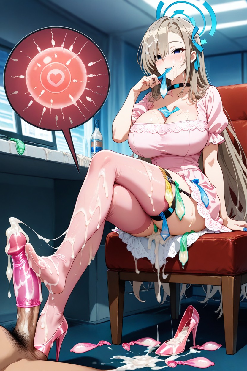 Cum On Legs, Empty Eyes, Clothes Covered On Semen Hentai AI Porn