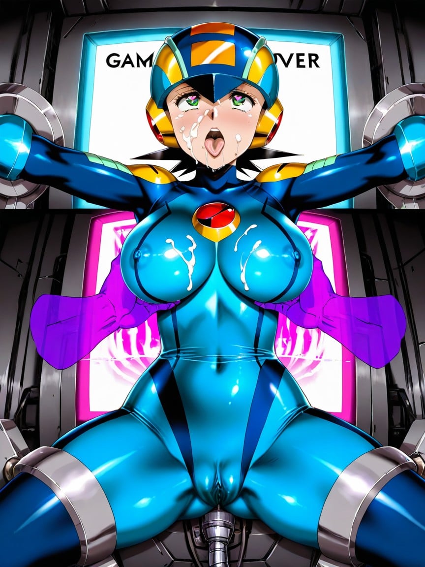 Detailed Crotch Contour, Cowboy Shot, Helmet Hentai AI Porn