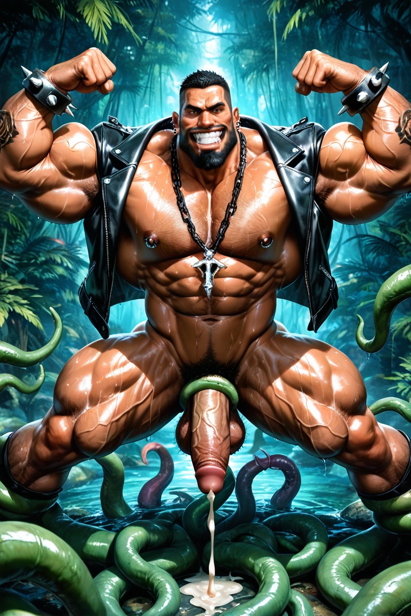 Wide Back, Vascular Muscles, Big Earrings AI Gay Porn